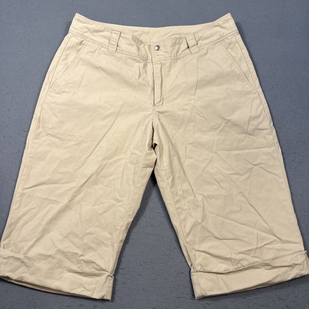 Patagonia Capri Pants Womens 10 Beige Hiking Outdoor Lightweight Zip Pockets